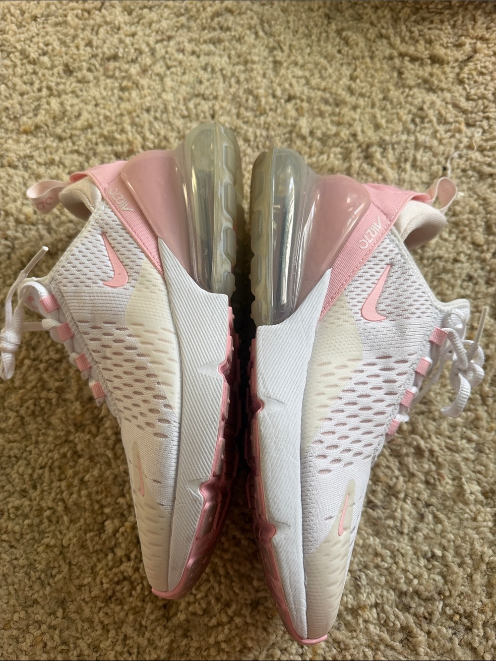 Nike Air Max 270 White/Pearl Pink/Football Grey/ Medium Soft Pink - Picture 4 of 6
